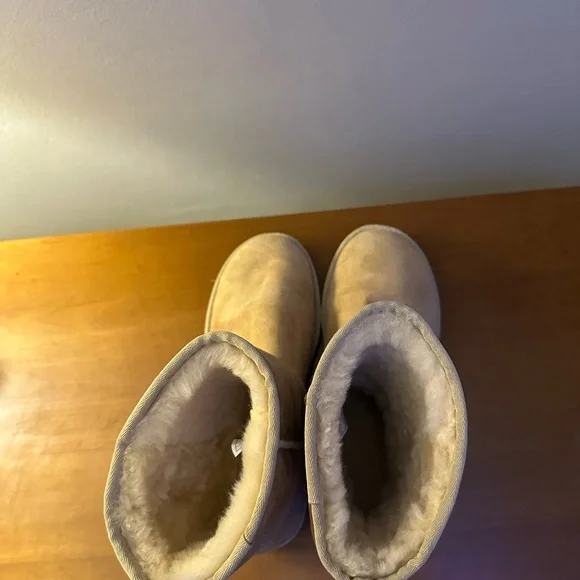 UGG Tan Winter Boots with Suede Exterior and Plush Lining - Picture 5 of 7